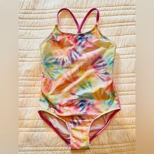 Cat & Jack Girls’ One Piece Tie-dye Swimsuit